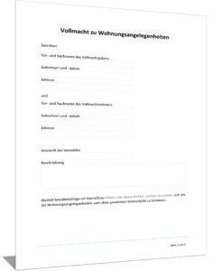 Vollmacht Wohnungsangelegenheiten